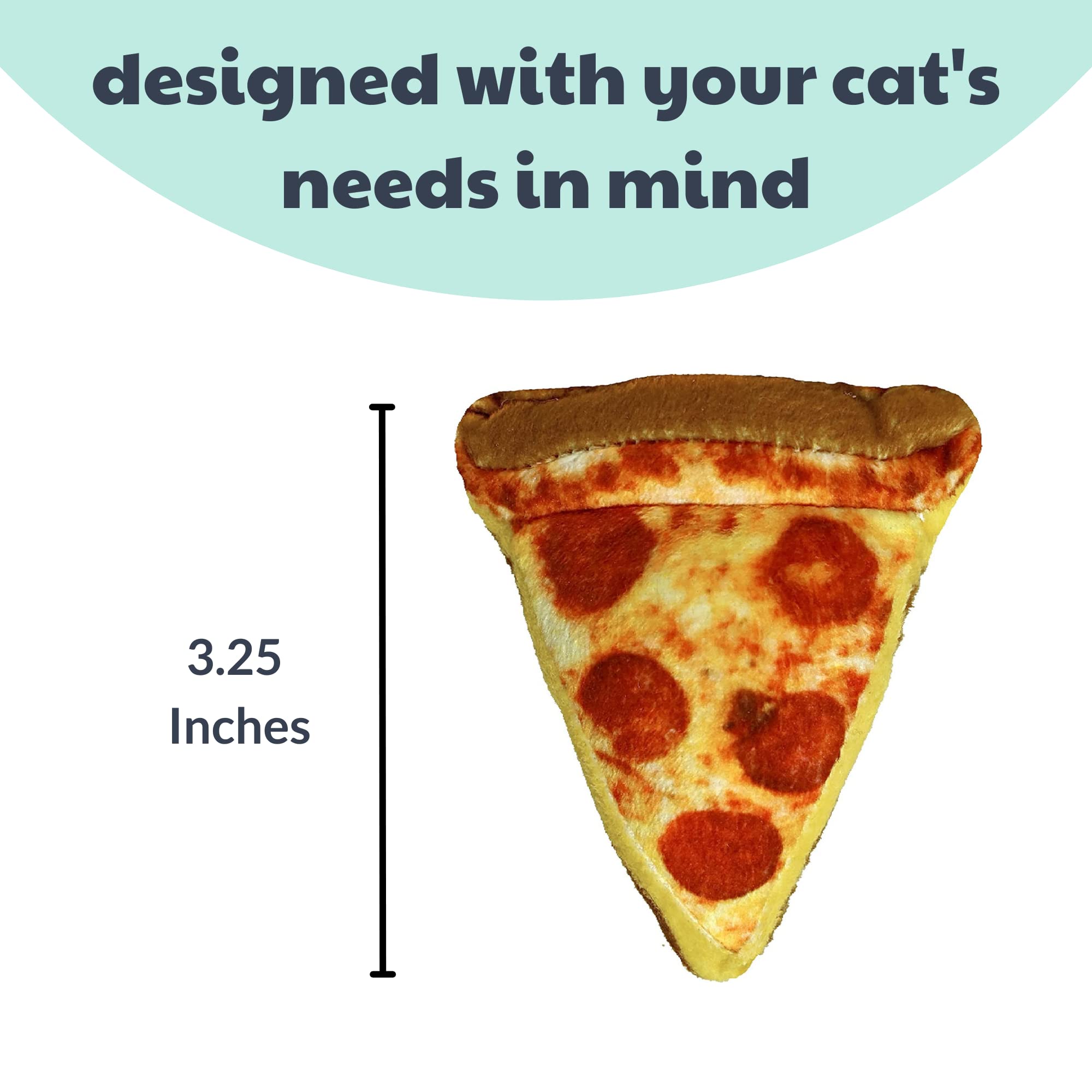 Huxley & Kent Plush Cat Toy - Pizza - Snack Attack Strong Catnip Filled - Plush Interactive Kitten And Cat Toy With Catnip And C
